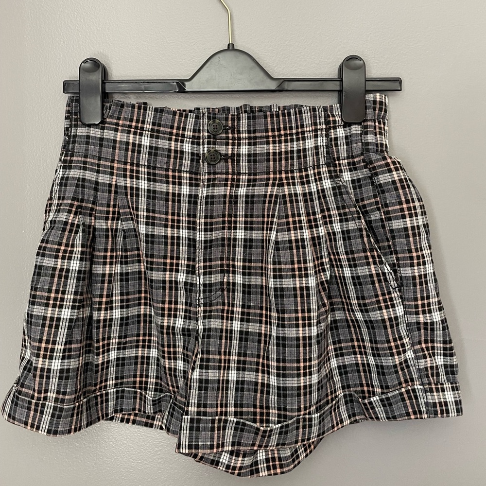 AE Plaid Mom Shorts Size 4 [0338-6368]